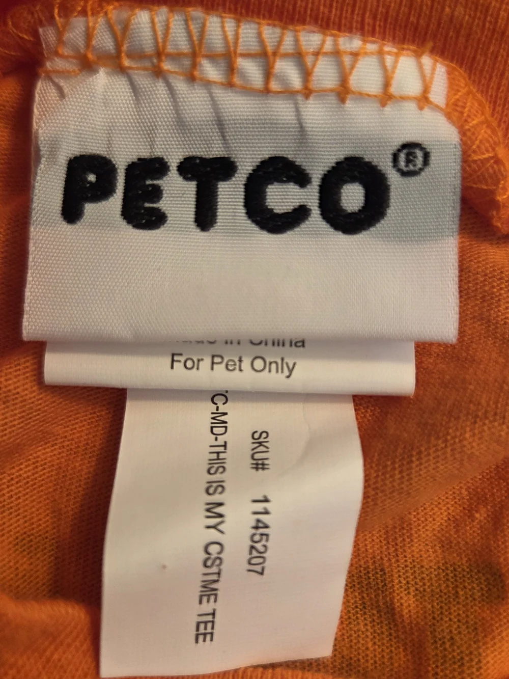 Orange Dogs Medium Halloween Costume Tee - 